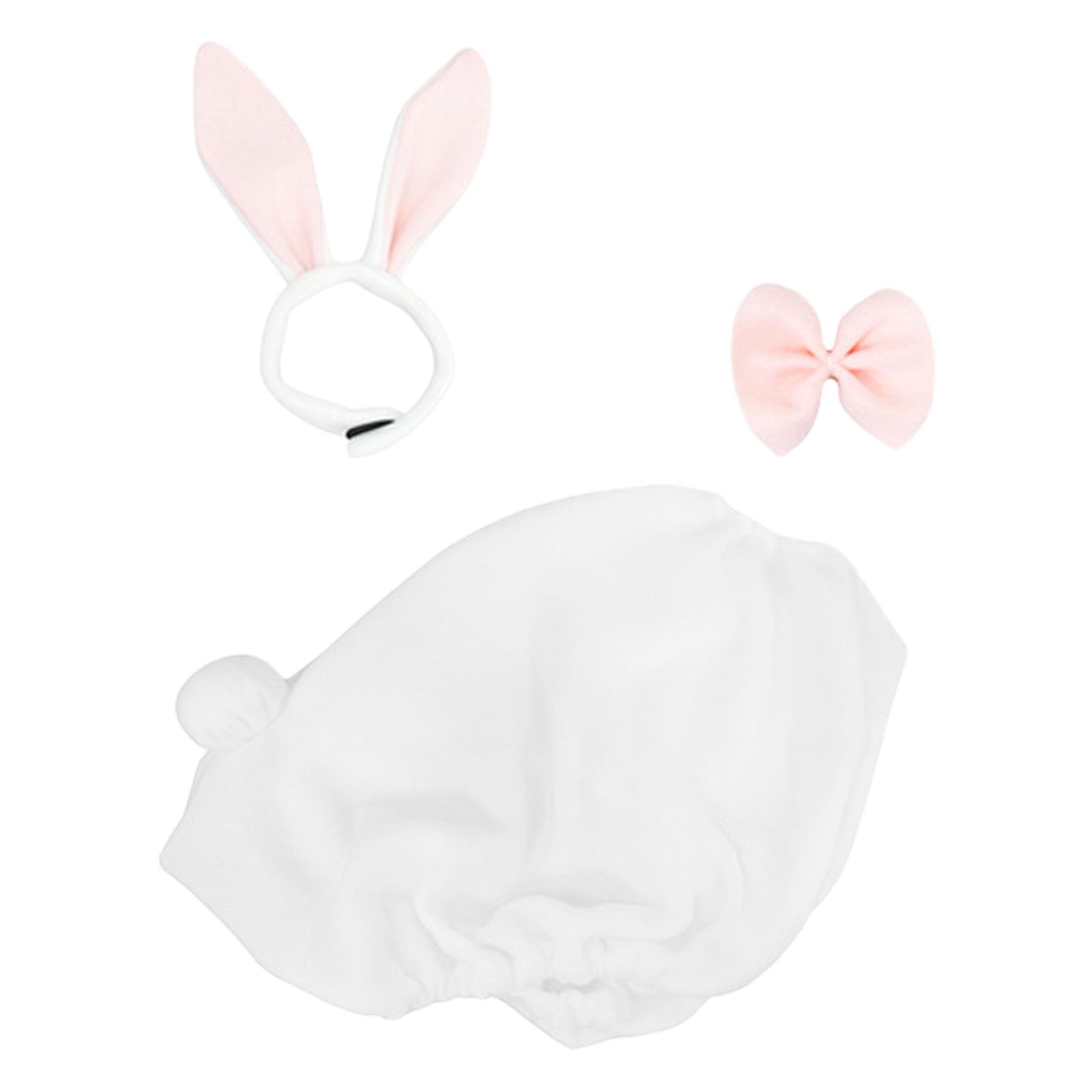Xjdzineq 3Pcs Spring Geese Costume Set Bunnies Cosplay Outfit with Bowtie Headband for 23Inch Statue Easter Wedding Decoration Waterproof Outdoor Geese Decoration