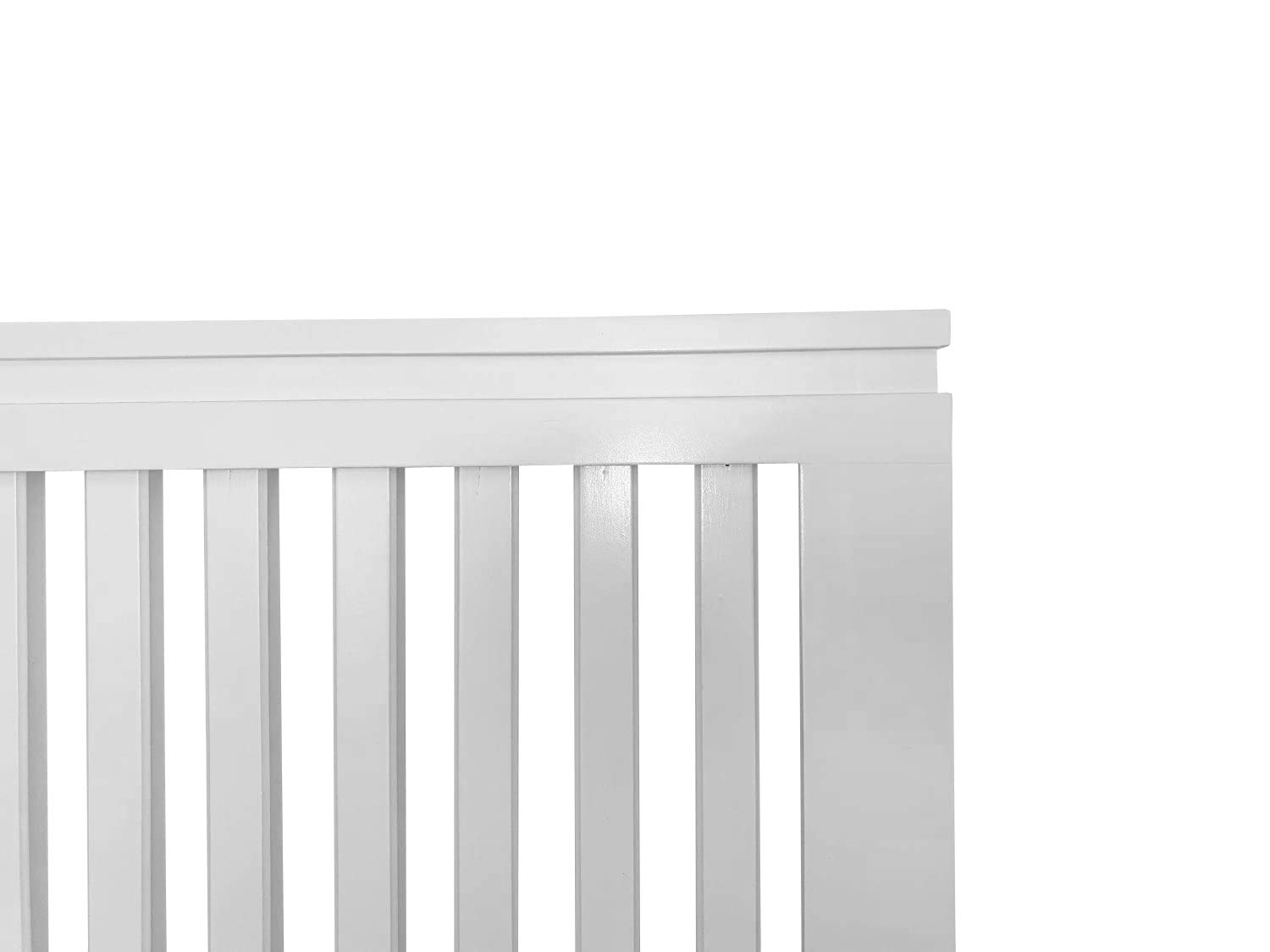cabecero Modelo daimiel para Cama de 105 Fabricado en Madera Maciza de Pino insigni con largueros Verticales Acabado en Blanco Satinado