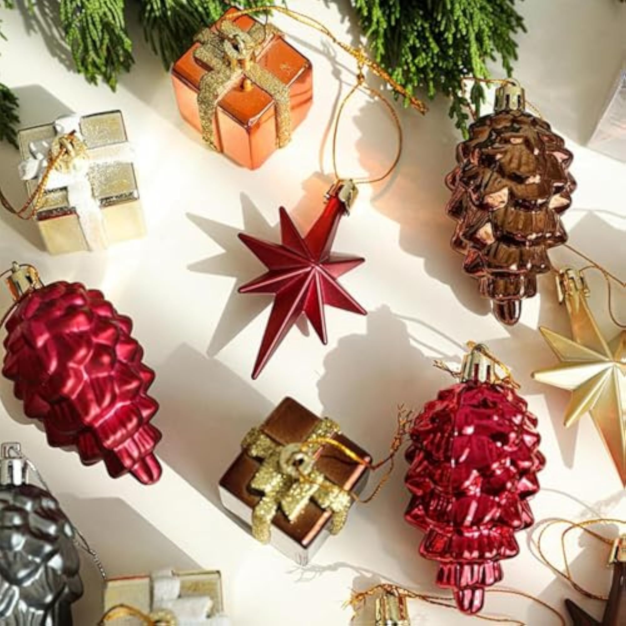 12 Pieces Christmas Hanging Pendants for DIY Decor