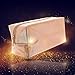 Rose Gold Holographic Makeup Bag - Metallic Cosmetic Make up Case - Cool Travel Bags