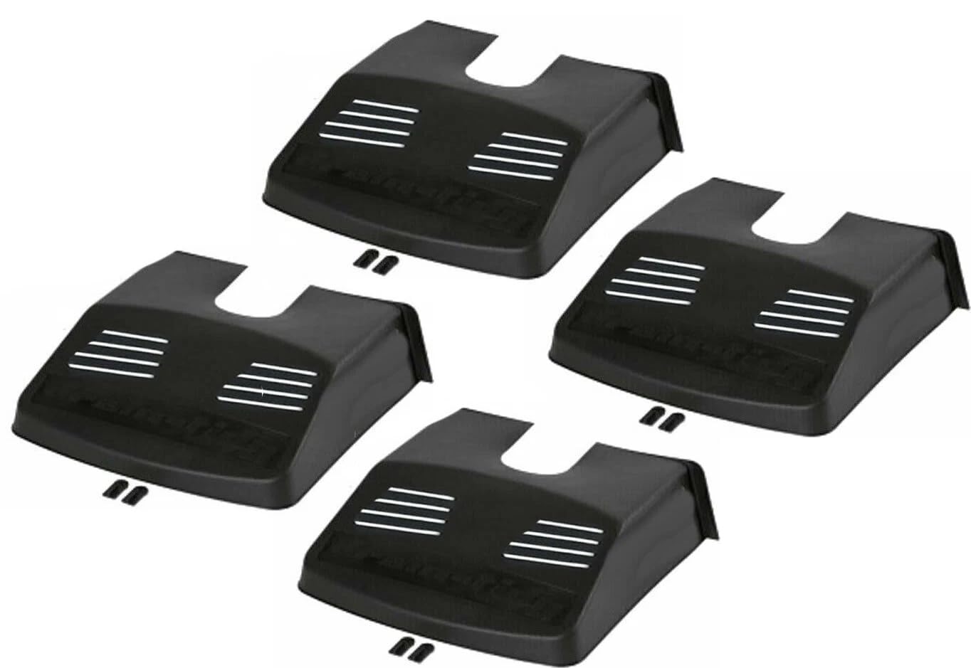 4 x Drain Cover, Black Plastic Grid Pipe Cover Ventilated, Prevents Blockages To Drains