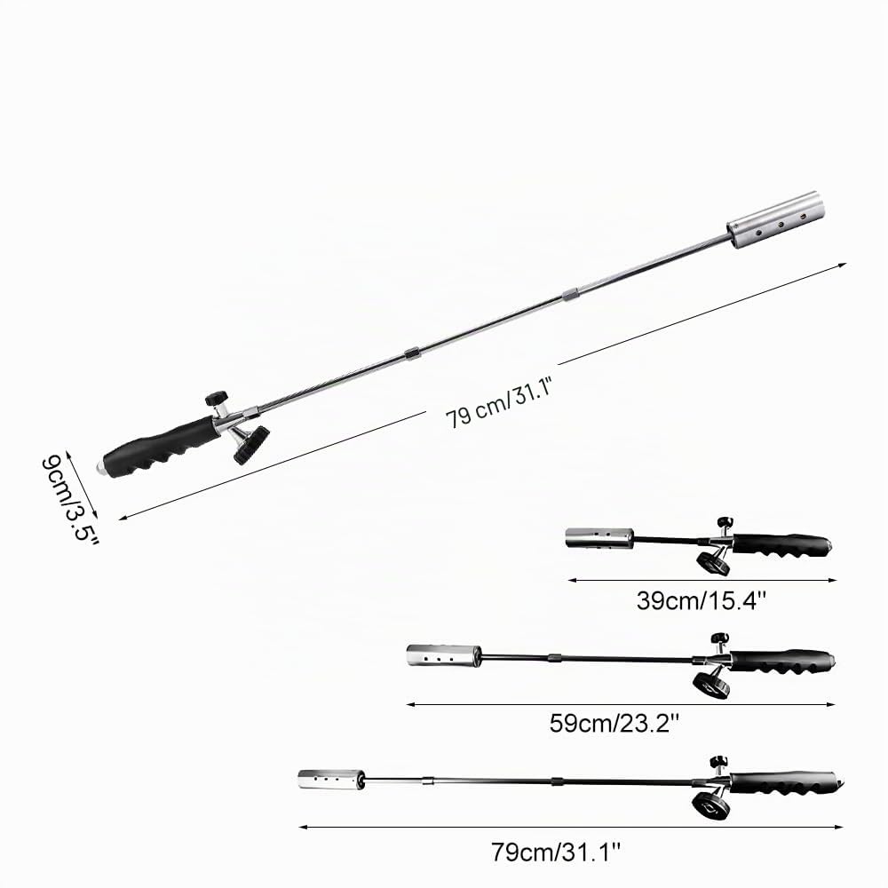 Herbicida ajustable, 1 unidad, 39-79 cm, dispositivo de eliminación de malas hierbas extraíble con mango ergonómico para destruir malas hierbas