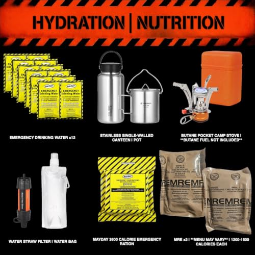 72 Hour Survival Kit - Two-Person 291 Pieces Survival Gear - 45L Go Bag, Bug Out Bag, Emergency Backpack, First Aid, Water Filter, Tools, Tent, Camping Essentials, Emergency Preparedness - THE Alpha - Image 3