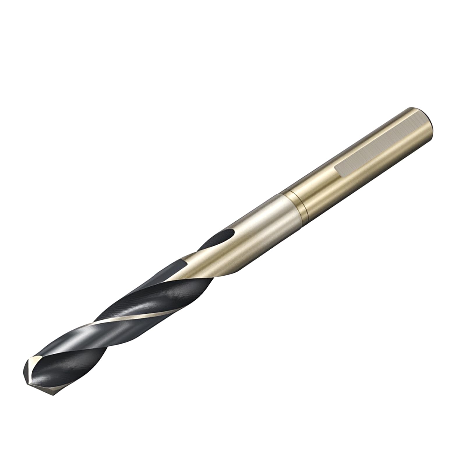 sourcing map 13.1mm (33/64") Drill Bit 1/2" Reduced 3-Flat Shank 4241 HSS
