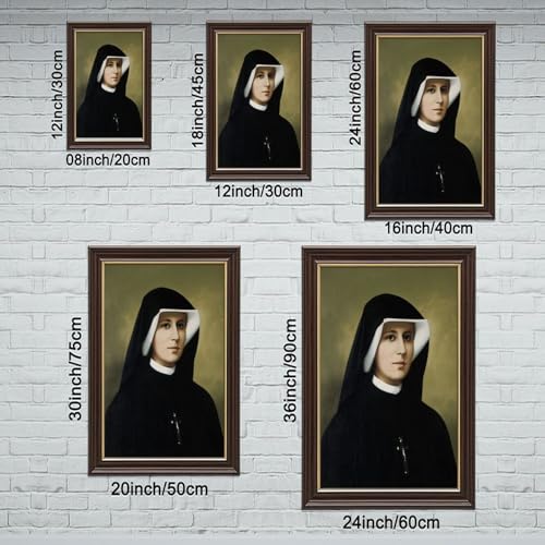 Toile Saint Faustine portrait décoration murale cadre suspendre - 2