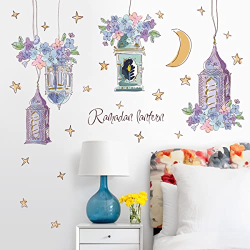 2 láminas adhesivas moradas para decoración de pared miniatura 7