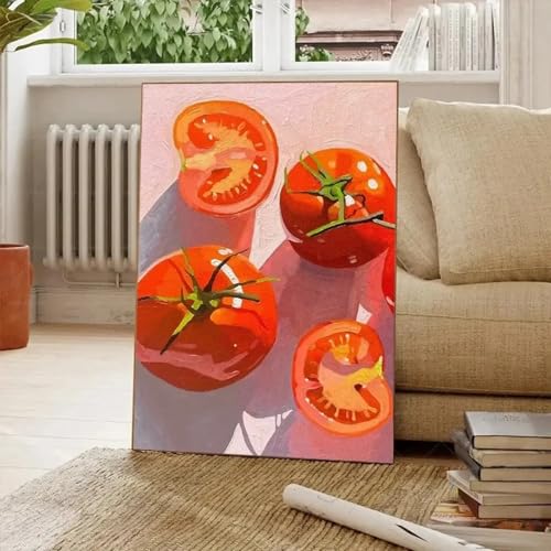 Décoration de cuisine 40 x 60 cm cadre toile tomates pour mur vide
