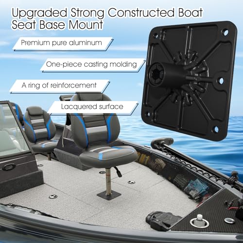 image for CLLOMAGY Boat Seat Base Mount Boat Seat Pedestal Base Mount Plate for 