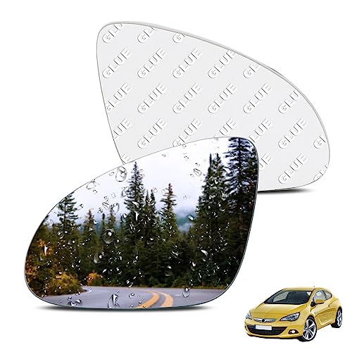 AUTOXBERT Wing Mirror Glass Left Side Convex Fit For Vauxhall Astra J 2009 2010 2011 2012 2013 2014 2015 2016 Passenger Side STICK-ON Mirror