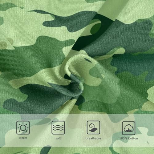 Boys' Underwear Cotton Little Boys Green Camouflage Stripe Briefs Soft Toddler Underwear 2T-8Y3