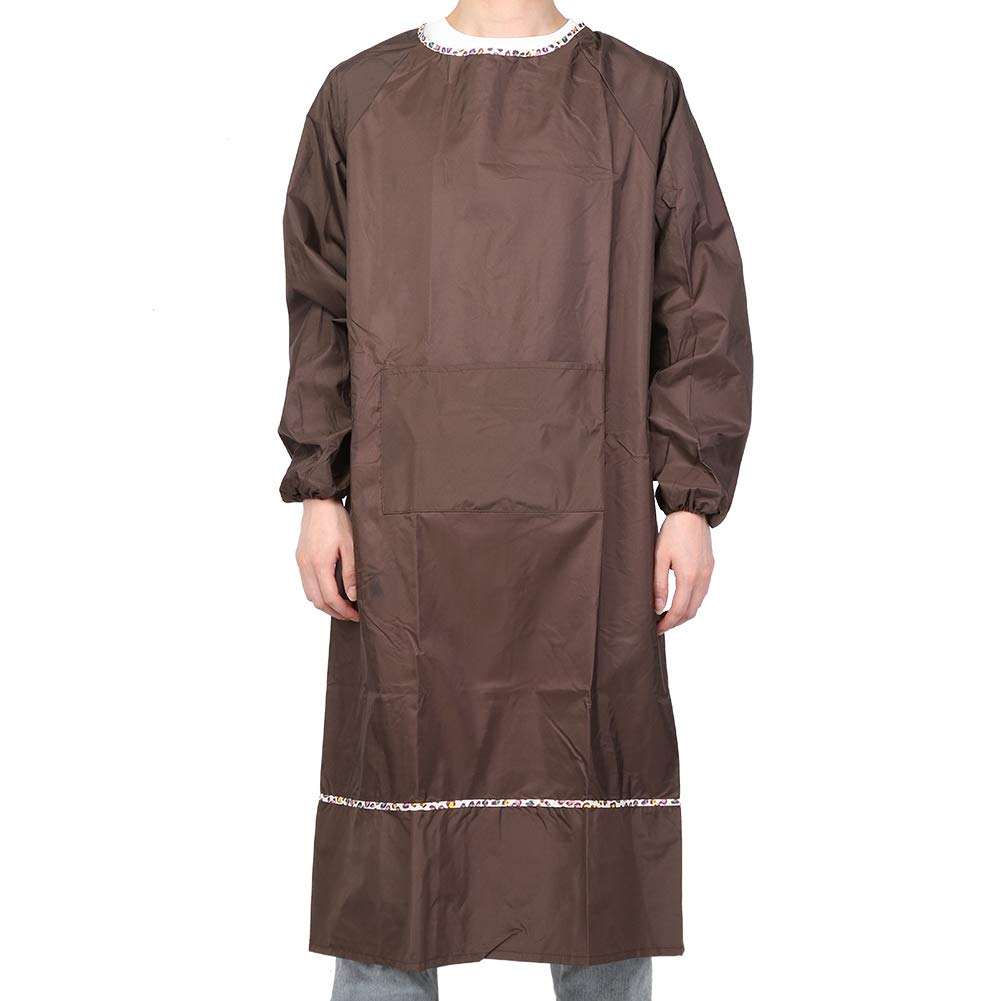 Mrisata Apron Long Sleeves, Smock Overalls Apron Work Unisex Anti Dirt for DishWashing, Lab Work, Pet Grooming Cleaning Supplies, Grooming Workwear Barber