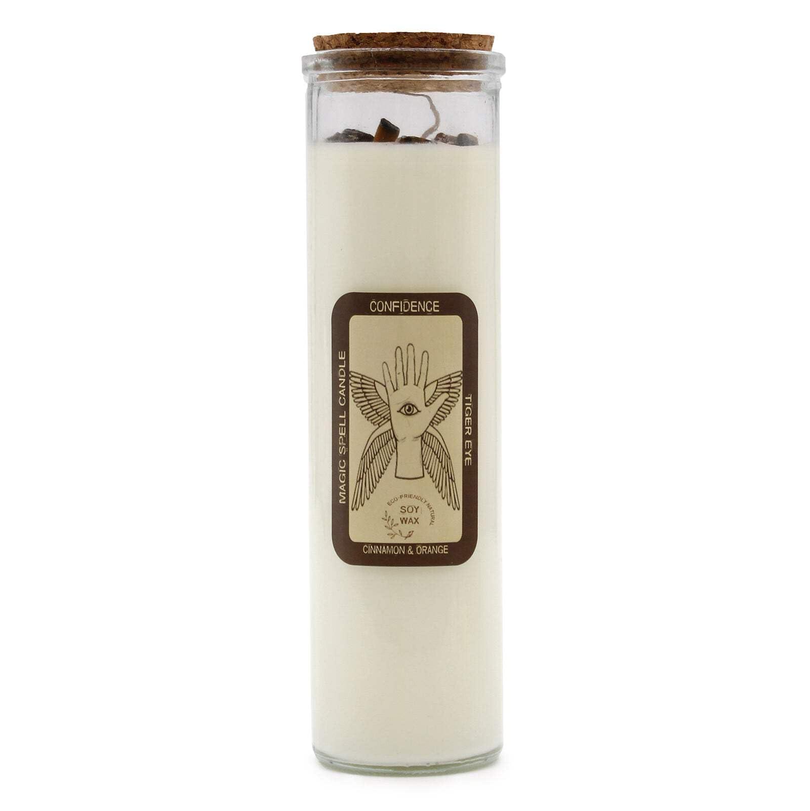 Magic Spell Candle with Crystals - Confidence