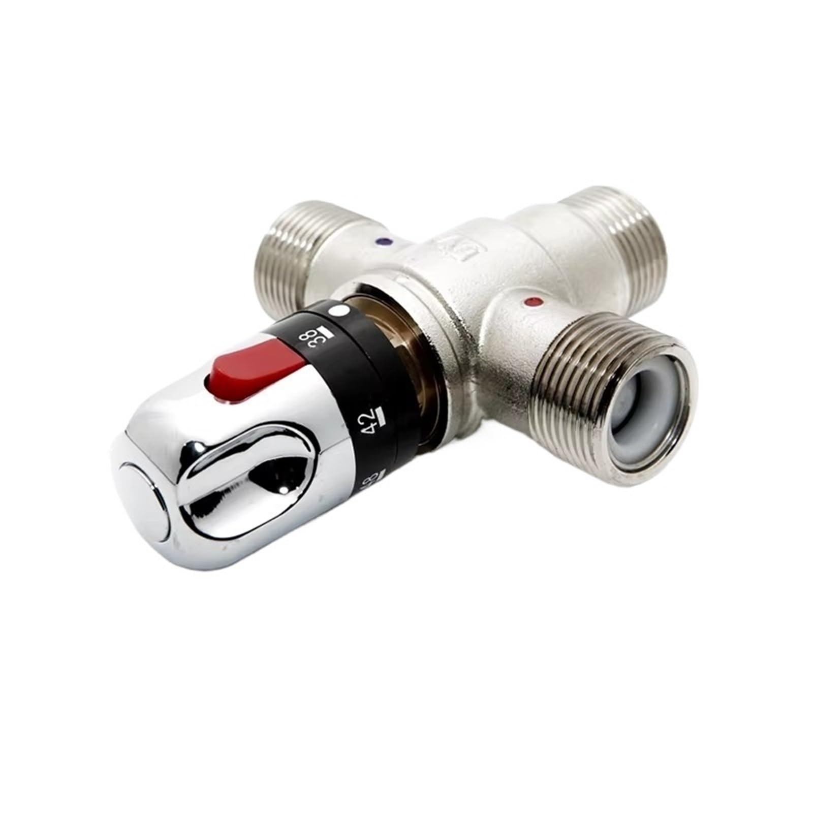 Qvctadpc Brass Solar Water Heater Pipe Automatic Thermostatic Mixing Valve 3 Way Temperature Control Valve