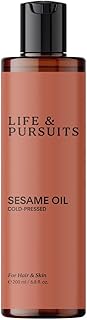 Sponsored Ad โ Life & Pursuits 100% Cold-Pressed Unrefined Sesame Oil for Skin & Hair - Ayurvedic Oil for Men & Women | Healthy Hair, Promotes Radiant & Smooth Skin, Nourishes & Moisturizes (200 ml)