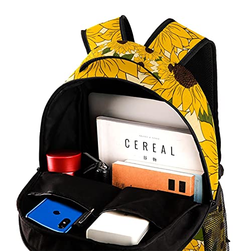 Sac à dos décontracté mixte grand compartiment imprimé fleurs multicolores - 4