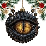 Joyas para el árbol de Navidad - 2D acrílico ojo de dragón adorno de joyería, colgante de ojo de dragón para el árbol de Navidad - Para alféizar de ventana, dormitorio, balcón, puerta, pared, jardín