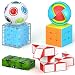 6 Pack Brain Teaser Puzzles Toy Set, Vdealen Brain Teaser Toys Bundle of 3x3x3 Speed Cube, 3D Maze Magic Box, Rainbow Ball, Wisdom Ball, Magic Snake Cube, Infinity Cube 3D Puzzle Toys for All Age