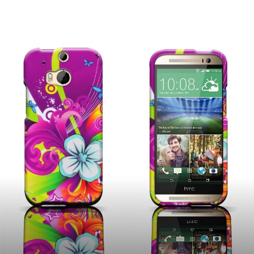 Coveron® Slim Hard Case For Htc One (M8) / M8 For Windows With Cover Removal Tool - (Floral Medley) #TOP30
