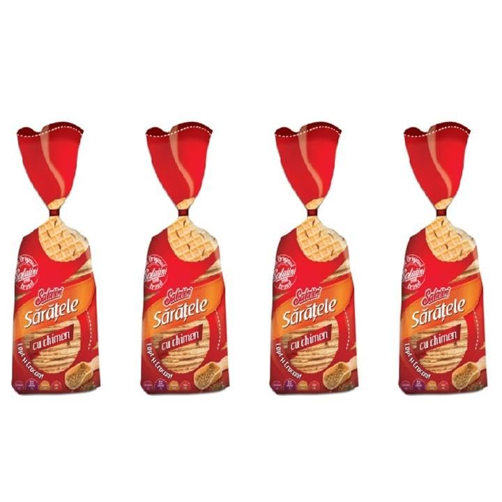 Salatini Saratele Salty Crispy Cumin Crackers 110g/each x 4