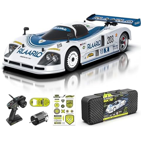 AMORIL 1/10 AK-787 Super Fast Brushless RC Drift Cars for Adults,Max 200KM/H Carbon Fiber On-Road Supercar with 3660 3900KV Brushless Motor,120A ESC,9KG Metal Servo,Waterproof Suitcase Cover