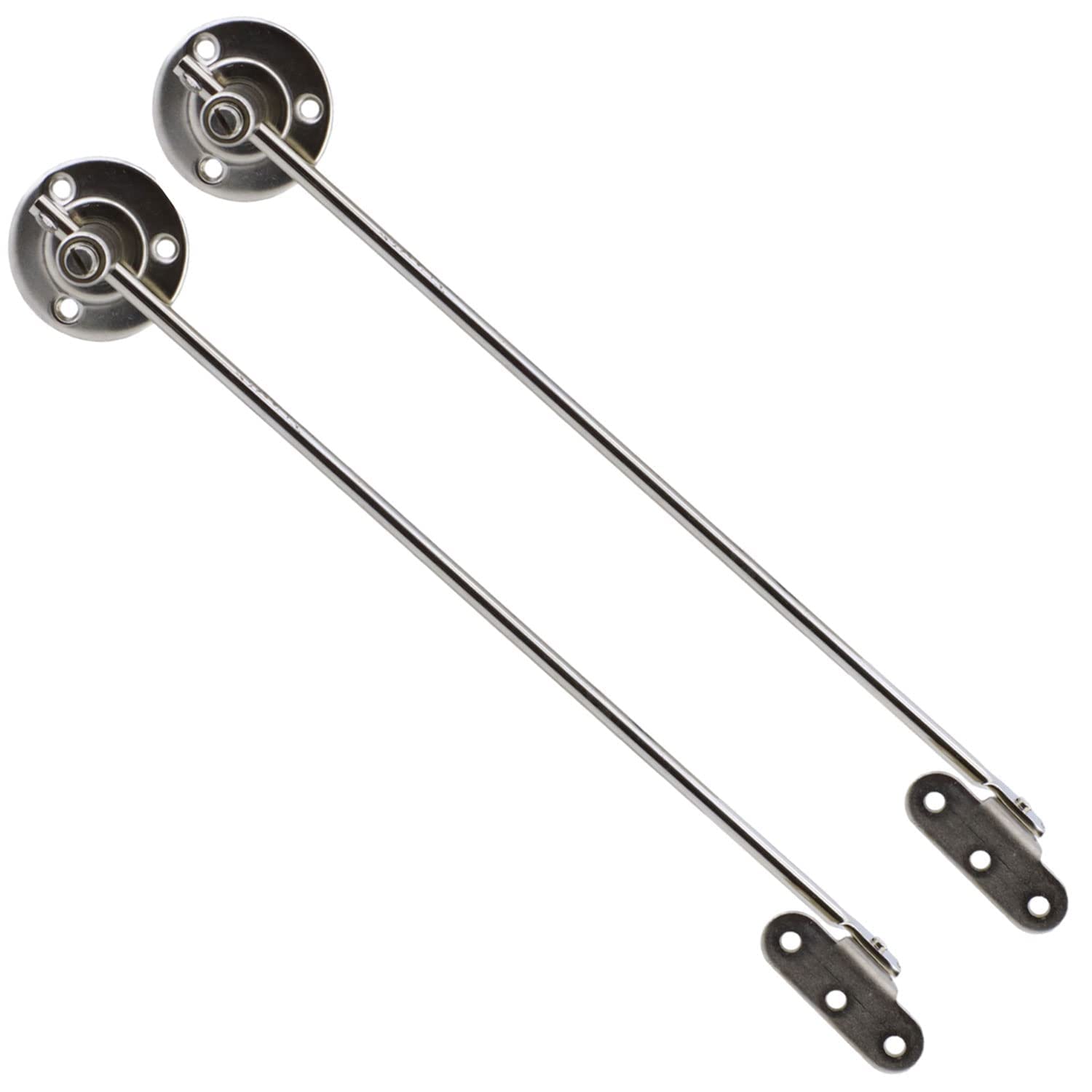 Badem10 Kalkar Kapak Makası Frenli Dolap Çekmece Metal 25 Cm Sessiz Açma Kapama Amortisör Piston Nikel Bar (1 Çift)