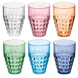Guzzini -SET 6 BICCHIERI ALTI TIFFANYColori decori vari