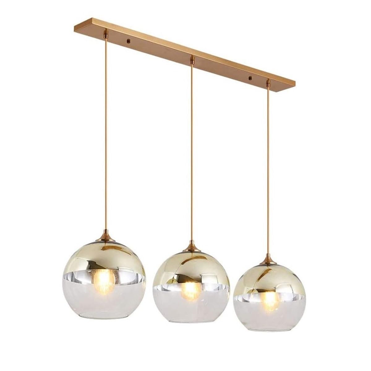 Chandelier en verre moderne QTHWB, suspension 1 flamme pour salle à manger