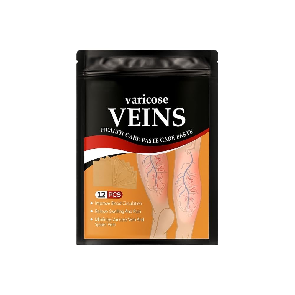 Orbica Varicose Veins Patches | Skin-Friendly, Non-Toxic Relief for Varicosity, Swelling, Muscle & Joint Pain | Instant Pain Relief & Improved Circulation (Pack Of 1-12 Pcs)
