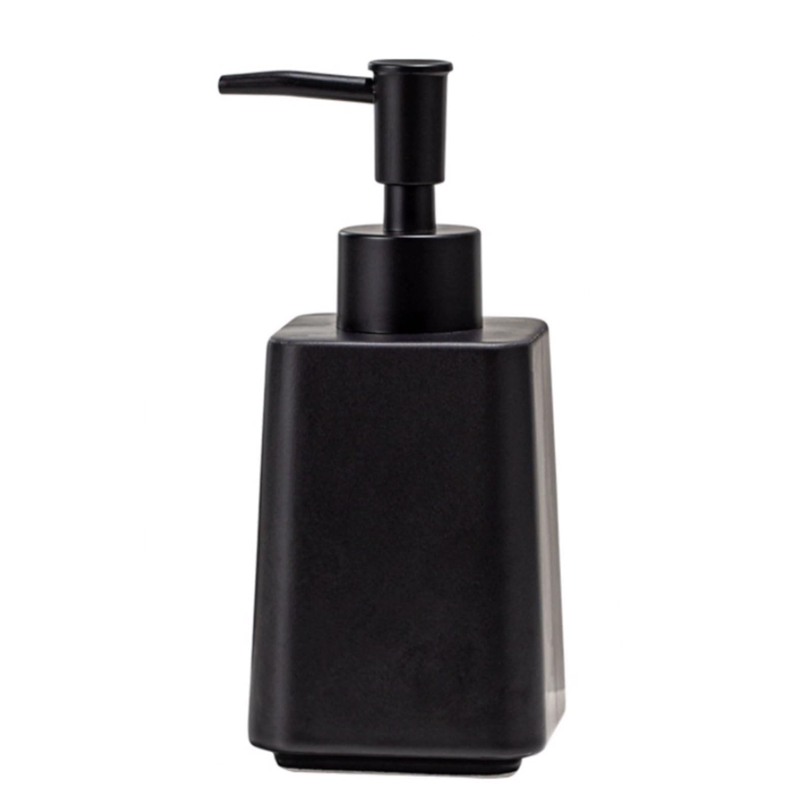 10.1oz Ceramic Soap Dispenser Matte and Pump, Anti-Slip Base, Countertop Lotion for Bathroom Kitchen(Nero)