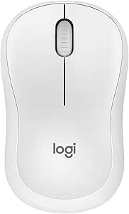 Mouse Sem Fio Logitech M240 com Conexão Bluetooth, Clique Silencioso, Design Ambidestro Compacto, Bateria de 18 Meses, Compatível com Windows, macOS, ChromeOS - Branco