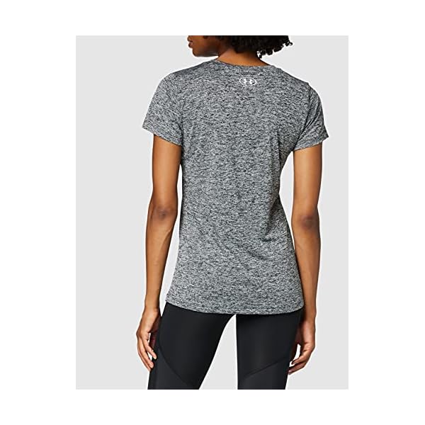 Under-Armour-Womens-Tech-Twist-T-Shirt Under Armour Women's Tech Twist T-Shirt , Black (001)/Metallic Silver , Large
