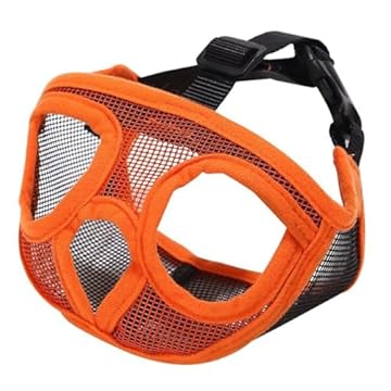 CENPEK Museruola per Cani dal Muso Corto, Museruola Bulldog Maschera in Rete Traspirante Regolabile per Cani dalla Faccia Piatta Anti-Morsetto da Masticare Abbaiare (S)