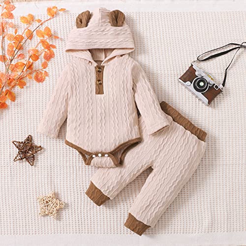 Crop Top Moletom Com Capuz para Mulheres Longas Meninos Romper Moletom com Manga de Malha Calças par