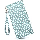 Tyvek Water-Resistant Women's Cash Envelope Wallet with Detachable Wrist Strap, Pen Loop, Dividers, Credit Card Holders