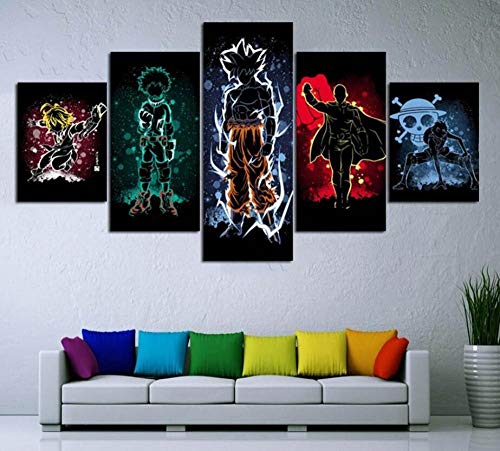 Bzdmly Impressions sur Toile, Dragon Ball Personnage Anime Grand Poster Salon Décoration De La Maison Peinture Sans Cadre Taille Cover