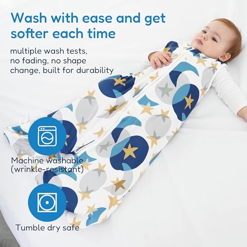 Image of TotAha Sleep Sack 6-12-15 Months 3-Pack,Stretchy,Buttery Soft Swaddle Transition Sleeping Bag,Light Baby Wearable Blanket with 2-Way Safe Zippers for Boys and Girls, 0.5 TOG