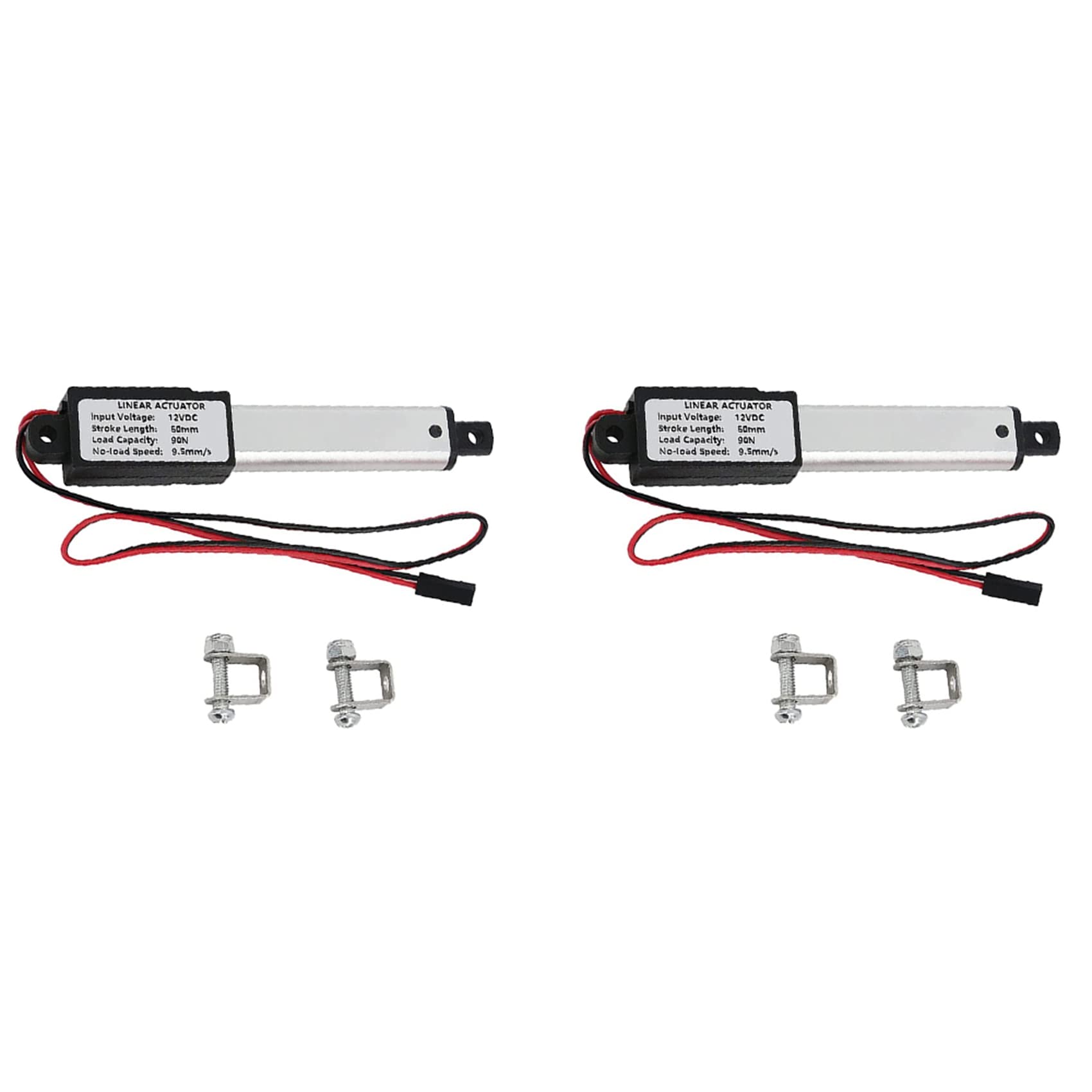 Attuatore Lineare 50 mm 9,5 mm/s 90 N 12V DC per Robotica