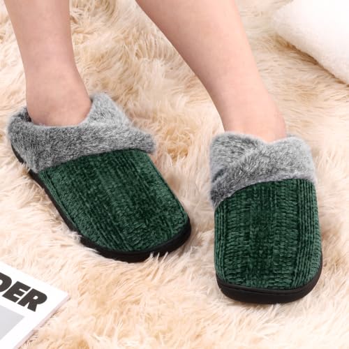 Image of Slippers for Women Fuzzy House Slip on Indoor Outdoor Bedroom Home Shoes