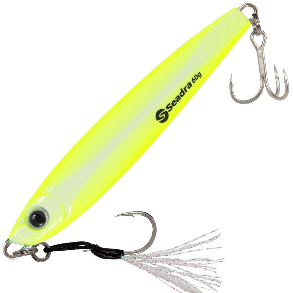 Seadra Aqua-Bullet Bait Fish Casting Jig (Chartreuse White, 60gm - 93mm) — image 1