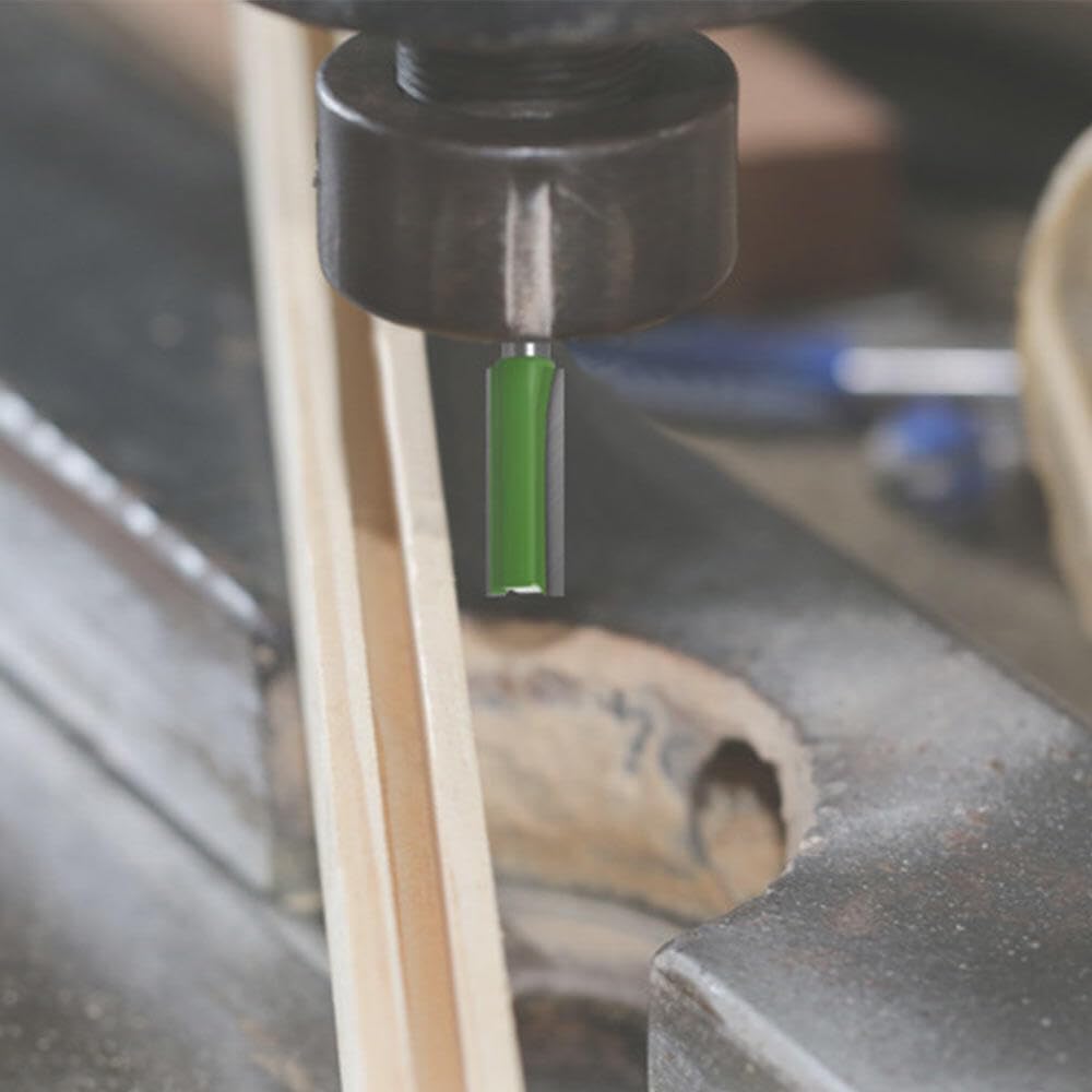 7 Pezzi Set Frese per Legno, Punte Fresa Verticale Diritti, Gambo da 6 mm, Gambo Fresa Set, Doppio Flauto Punte per Router, per Lavori Fai Da Te Falegnameria - Diametro di 3 4 5 6 8 10 12 mm