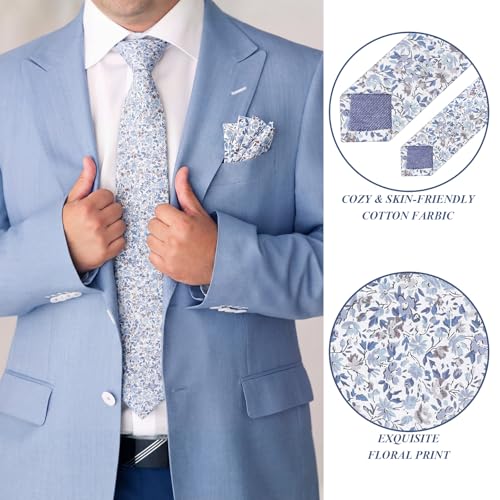 Image of Tie and Pocket Square Men Necktie | Satin Tie for Men, Wedding Groom Groomsmen Gift, Formal Neckties with Matching Handkerchief, Business Party Accessories