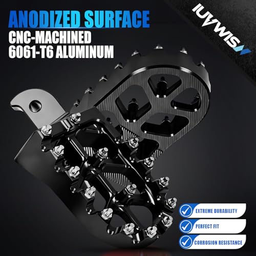 Image of Mini Bike Foot Pegs CNC for CT200U CT200U-EX BT200X CT100U Mega Moto Trail 100cc 212cc 196cc Black,Wider MX Style Footpegs Foot Rest