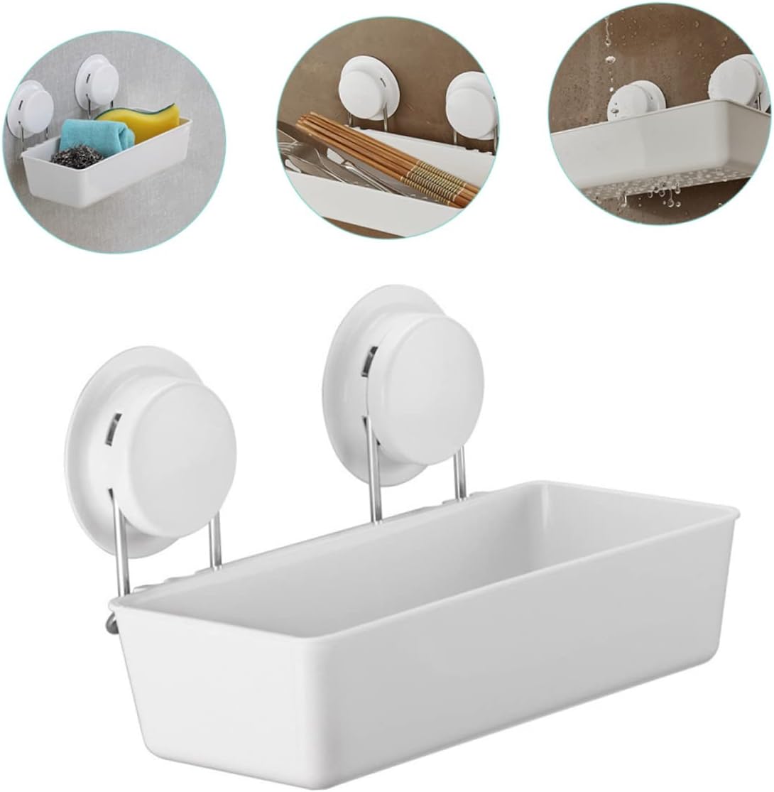 Suction Cup Storage Holder Kitchen Organizing -mounted Storage Cabinet Bathroom Shelves