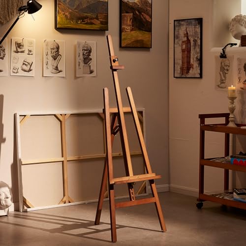 Image of MEEDEN Painting Wooden Art Easel: Solid Beechwood, Hold Canvas up to 43 inch