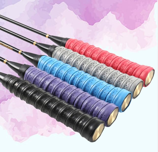 Badminton Tennis Pickleball Squash Overgrip Handle Grip Dotted Antislip Surface Bat Sweat Absorbant Tape,Strong Hold Racquet Pack of 5 (Spiral) (B0DF2K7KJV) Amazon Price History, Amazon Price Tracker