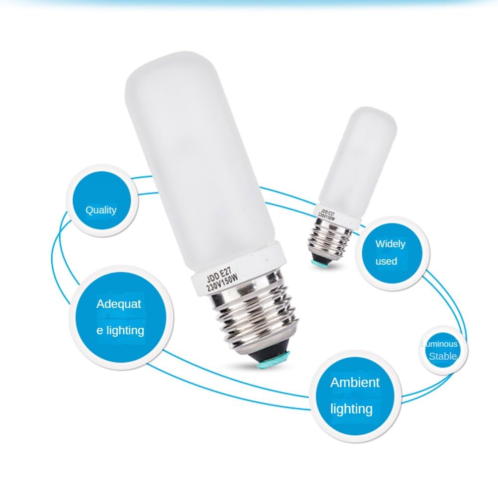 Kqcibz 1PCS Type E27 150W 250W Tube Lamp Bulb 220V-240V for SK400WII DP600W Photography Flash Modeling Light, White, 500403822