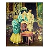 100 % peint à la main : tableau original réalisé avec une technique à l'huile sur toile, chaque détail est le fruit du travail de l'artiste.