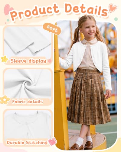 Image of Girls Uniform Long Sleeve Knitted Cardigan