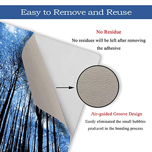 Laptop Skin Sticker Decal,12" 13" 13.3" 14" 15" 15.4" 15.6 Inch Laptop Vinyl Skin Sticker Cover Art Protector Notebook Pc (Free 2 Wrist Pad Included), Decorative Waterproof Removable,Galaxy Forest #TOP3