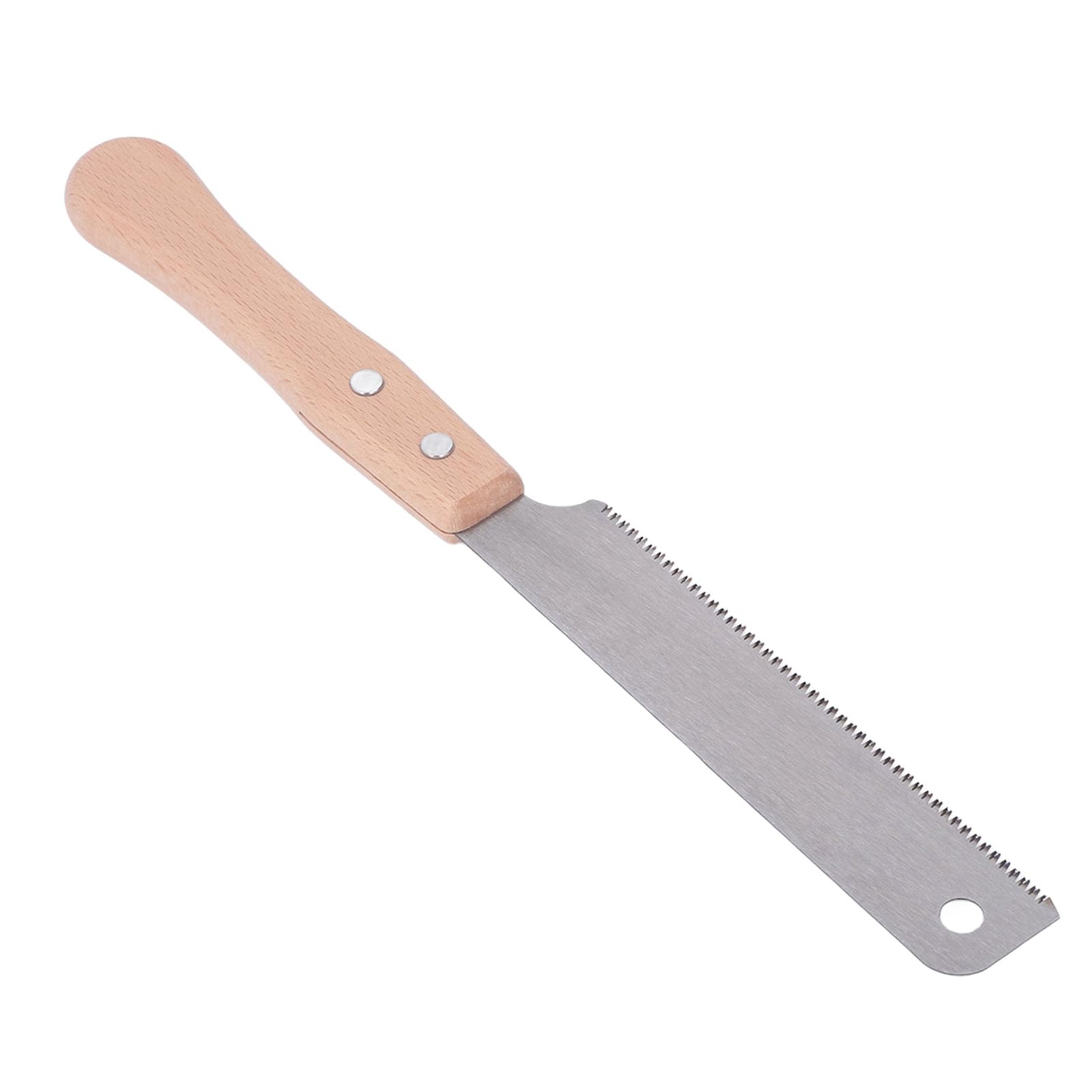 Single Edge Pull Saw 17 Tooth Woodworking Hand Tool for Flush Cut Trimming with SK5 Steel Blade and Wooden Handle